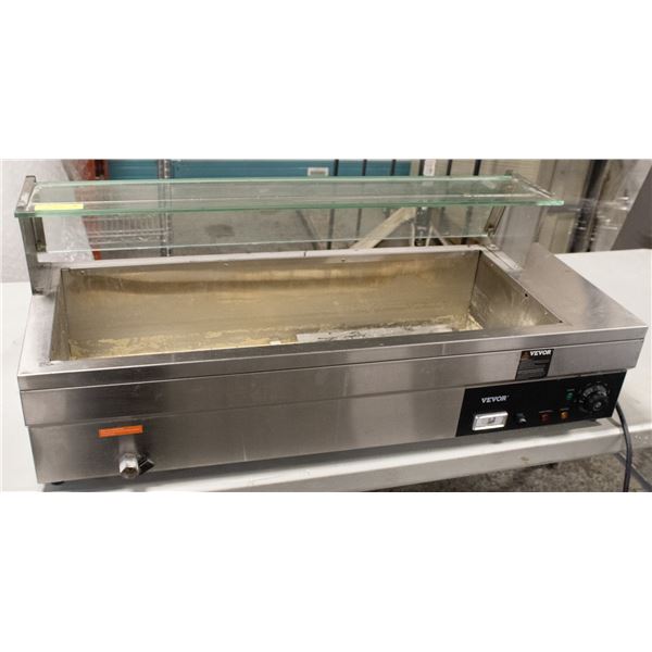 VEVOR COUNTER TOP FOOD WARMER W/ SNEEZE GUARD