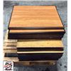 Image 1 : PALLET OF 15 ASSORTED WOOD TABLE TOPS