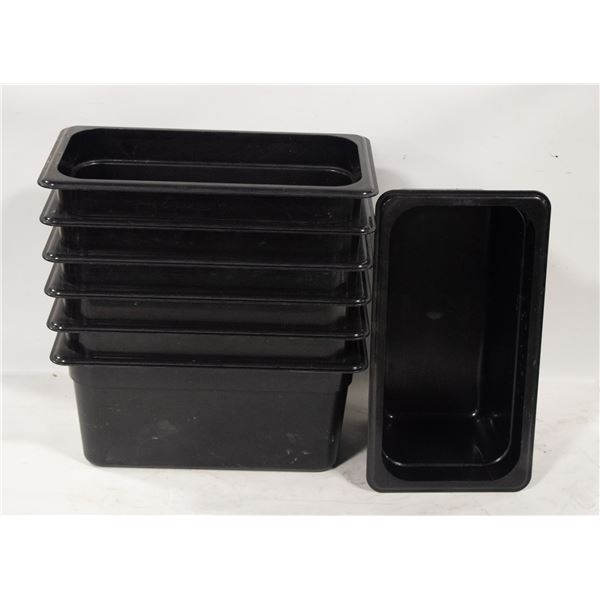 7 CAMBRO PLASTIC INSERTS 6" DEEP