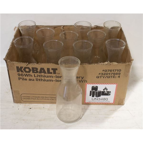 UNCLAIMED: 11 CAMBRO ACRYLIC WINE CARRAFES
