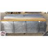 Image 1 : MKE 88" PIZZA PREP TABLE W/ WOOD CUTTING BOARD