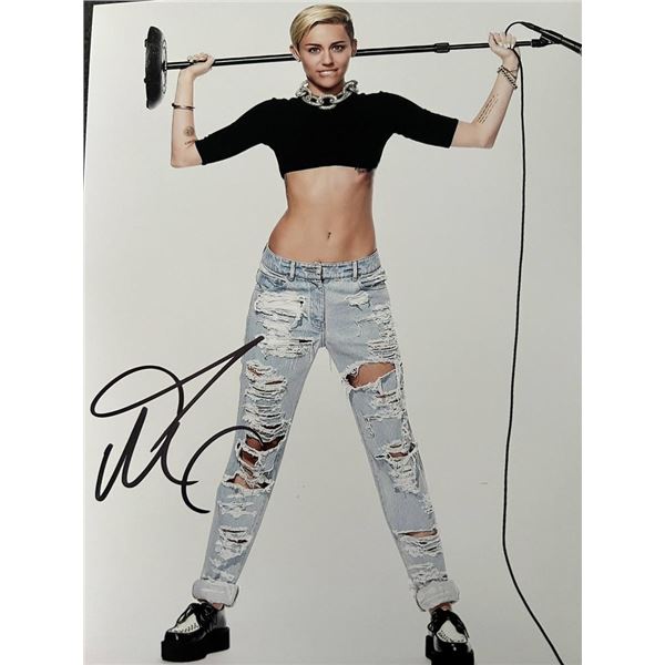 Miley Cyrus signed photo