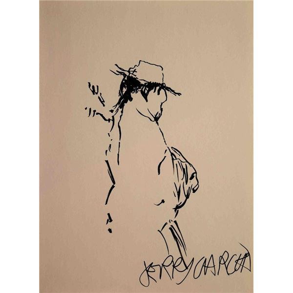 Grateful Dead Jerry Garcia signed drawing