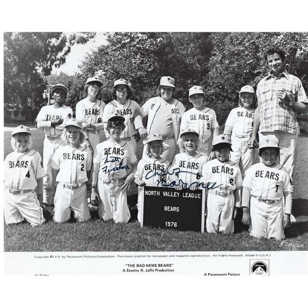 The Bad News Bears Chris Barnes and Scott Firestone signed movie photo