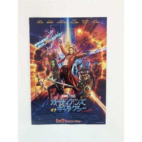 Guardians of the Galaxy cast signed Japanese mini poster