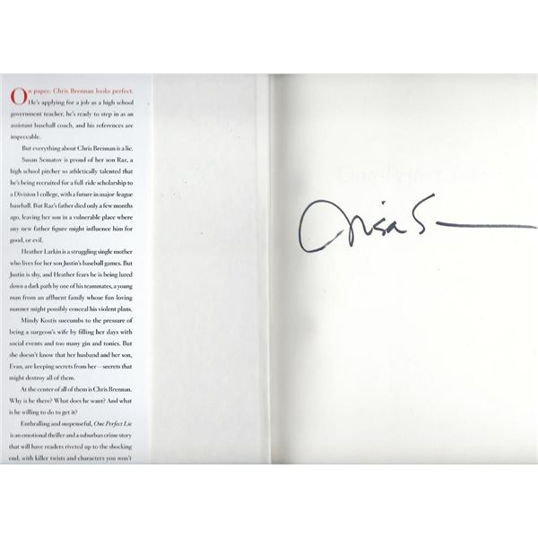 One Perfect Lie Lisa Scottoline signed book