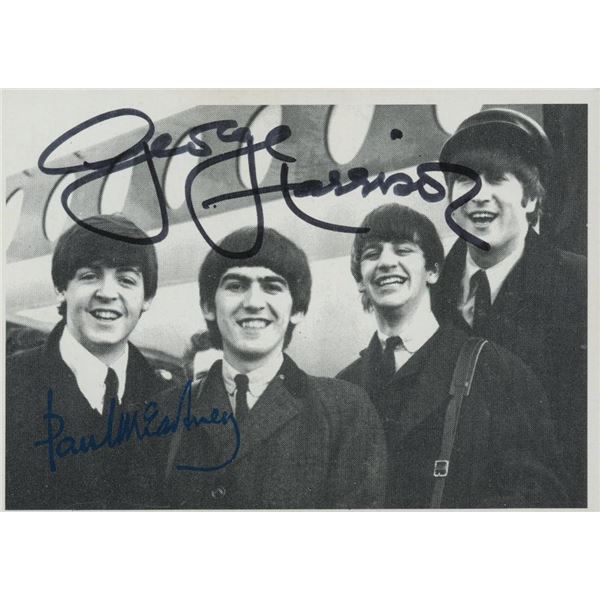The Beatles George Harrison signed photo. GFA Authenticated