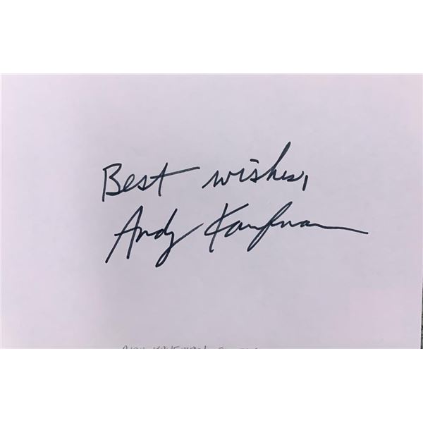 Saturday Night Live Star Andy Kaufman original signature