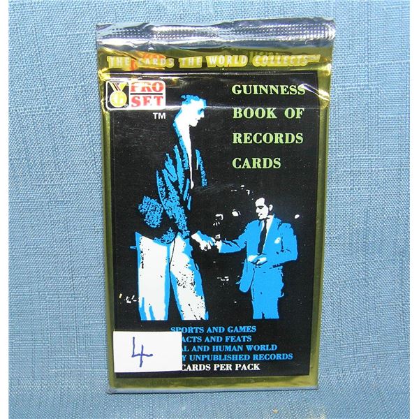 Guinness Book of World Records unopened foil pack of collector cards