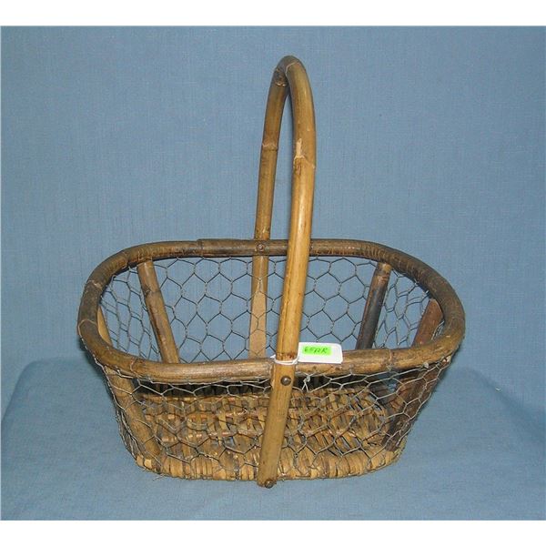 Vintage egg basket from a Long Island farm house