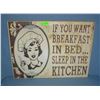 Image 1 : If you want breakfast in bed sleep in the kitchen canvas sign