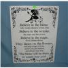 Image 1 : Believe in the fairies who make dreams come true metal sign