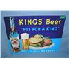 Image 1 : Kings Beer fit for a King  retro style advertising sign
