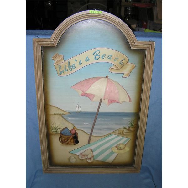 Life's a Beach 3 dimensional framed wall display