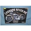 Image 1 : Legends never die made in the USA  retro style advertising sign