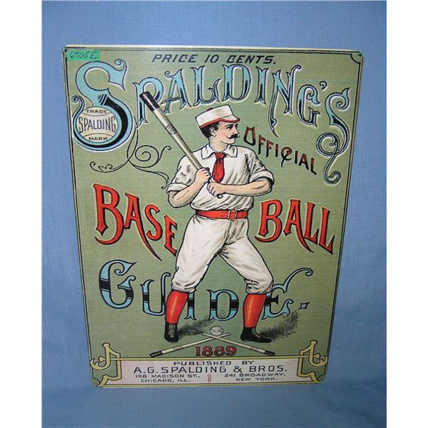 Spalding baseball guide  retro style advertising sign