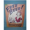 Image 1 : Free Beer Tomorrow  retro style advertising sign