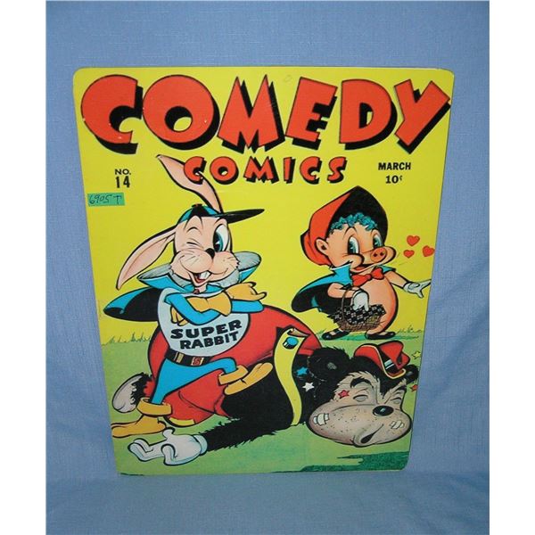 Comedy Comics  retro style advertising sign
