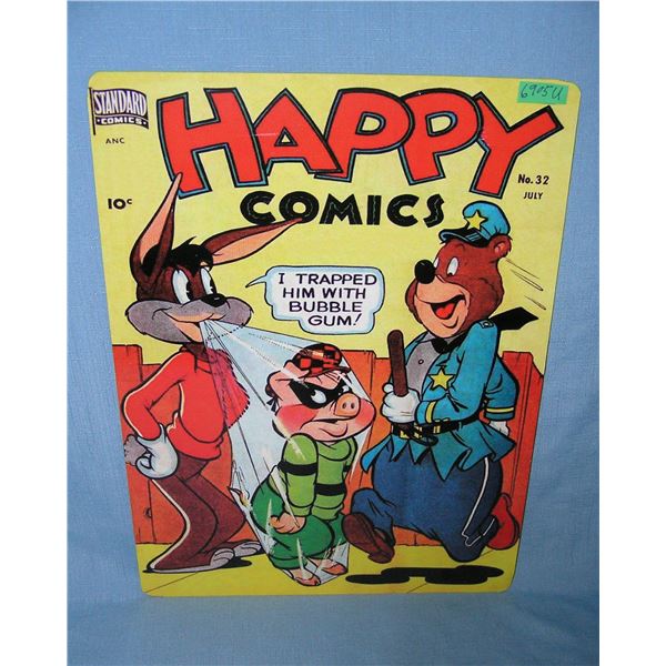 Happy Comics  retro style advertising sign