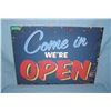 Image 1 : Come in we're open  retro style advertising sign