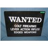 Image 1 : Wanted Colt Firearms Lever Action Rifles Edged Weapons  retro style advertising sign