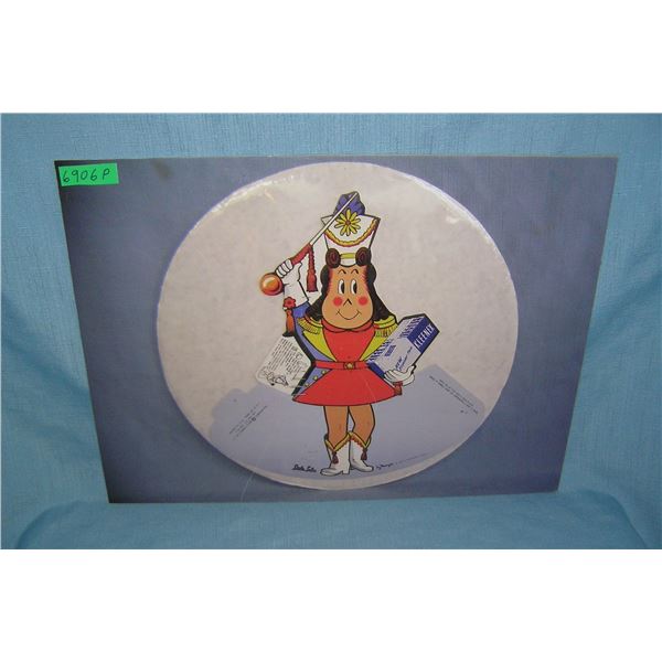 Little Lulu Kleenex advertising  retro style advertising sign