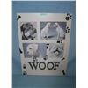 Image 1 : Woof multiple dog display sign retro style advertising sign