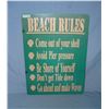 Image 1 : Beach Rules retro style advertising sign