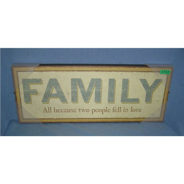 Family wall art sign