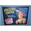 Image 1 : Folger's coffee framed  retro style advertising sign