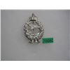 Image 1 : German's pilots badge silver colored with pin back WWII retro style