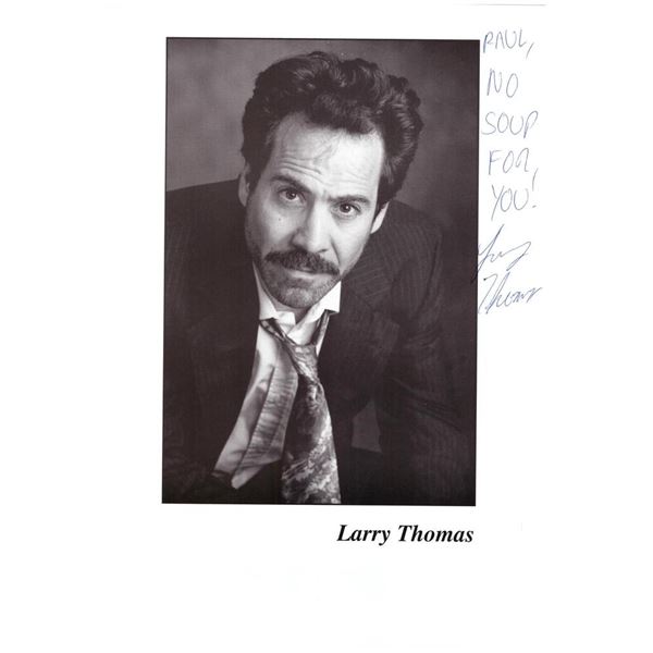 Seinfelds Larry Thomas signed soup nazi photo