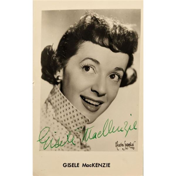 Your Hit Parade GisÃ¨le MacKenzie signed photo