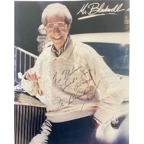 Creator of Worst Dressed List Richard Blackwell signed photo