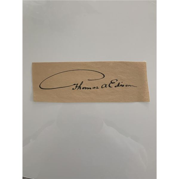 Thomas Edison original signature
