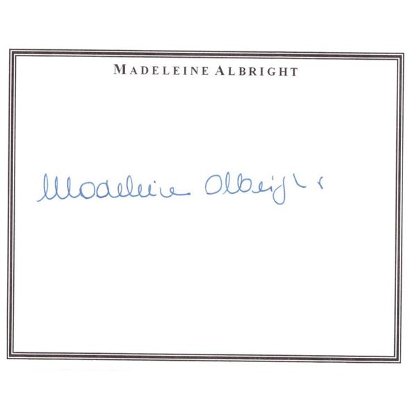 Secretary of State Madeleine Albright signature cut
