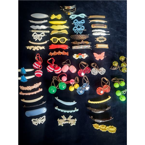 Vintage 70s 80s Child Hair Accessories – Barrettes, Elastics