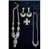 Image 1 : Vintage Rhinestone Jewelry – Necklaces, Earrings, Brooch