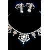 Image 3 : Vintage White Milk Glass & Rhinestone Necklace & Earring Set