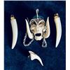 Image 1 : Pendant Collection – Carved Bone Skull, Shark Tooth & Boar Tusks