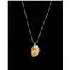 Image 1 : Vintage Gold-Edged Abalone Shell Pendant Necklace