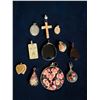 Image 1 : Vintage Pendant Lot – Religious, Cloisonné, Glass, Resin, Celtic, Floral Enamel