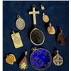 Image 2 : Vintage Pendant Lot – Religious, Cloisonné, Glass, Resin, Celtic, Floral Enamel