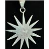 Image 2 : Sterling Silver Mexican Sunburst Pendant with Amber