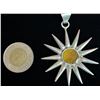 Image 3 : Sterling Silver Mexican Sunburst Pendant with Amber