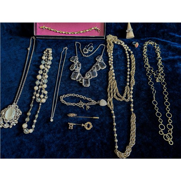 Mixed Costume Jewelry Collection – Includes Avon Set, Pins, Necklaces & More