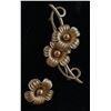 Image 1 : Vintage Forstner 10K Gold Floral Brooch & Single Earring – 7.75g