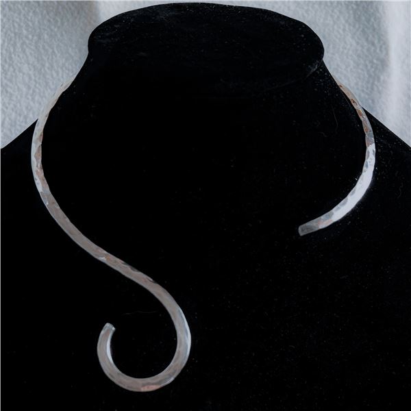 Vintage Taxco Sterling Silver Hammered Torque Collar – 28.8g, TE-115