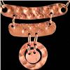 Image 4 : Vintage Hand-Forged Copper Necklace – Upcycled Brutalist Artisan Design