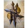 Image 2 : Vintage Brutalist Torch-Cut Metal Wall Sculpture